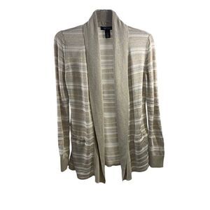 White House Black Market Draped Striped Cardigan Size S